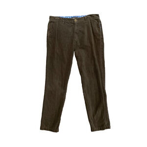 Betabrand Pants Mens 36 Graphite Cotton Corduroy Straight Flat Front Trousers